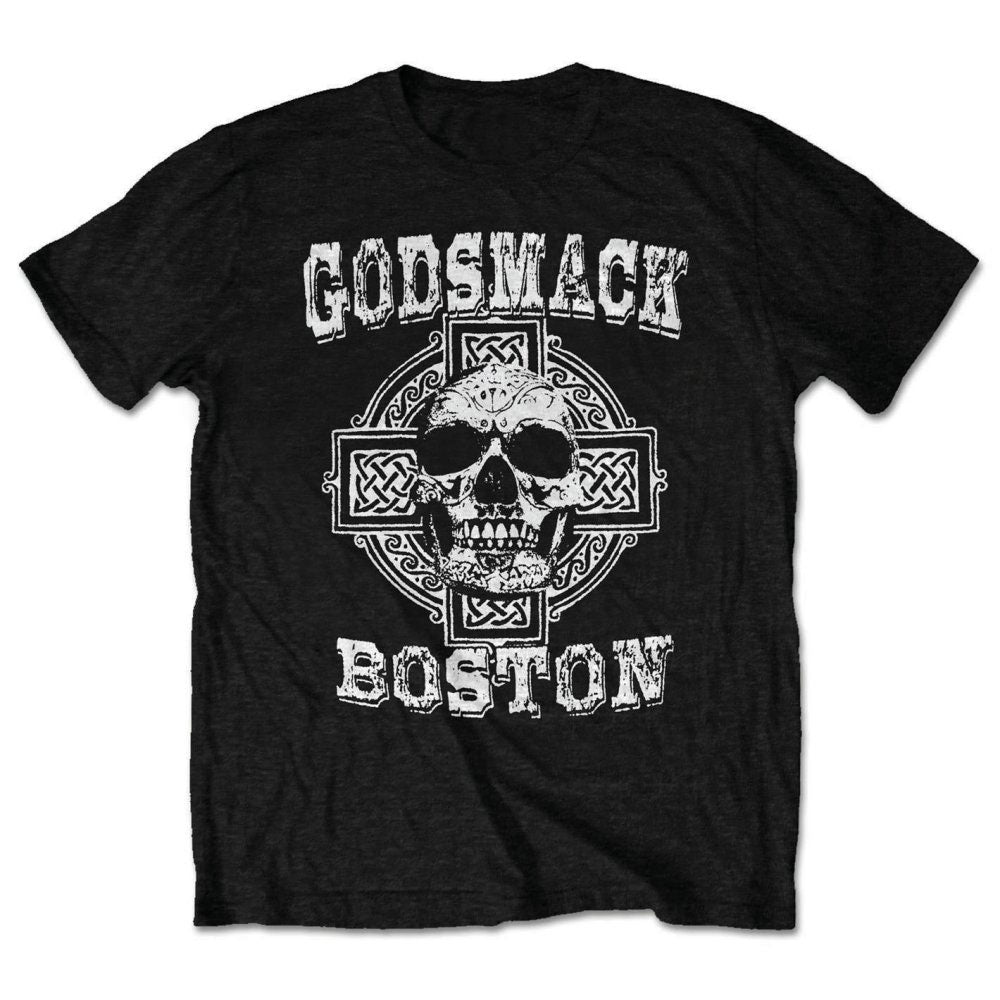 Godsmack - Boston Skull / Black / Unisex T Shirt